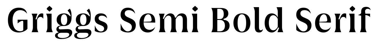 Griggs Semi Bold Serif